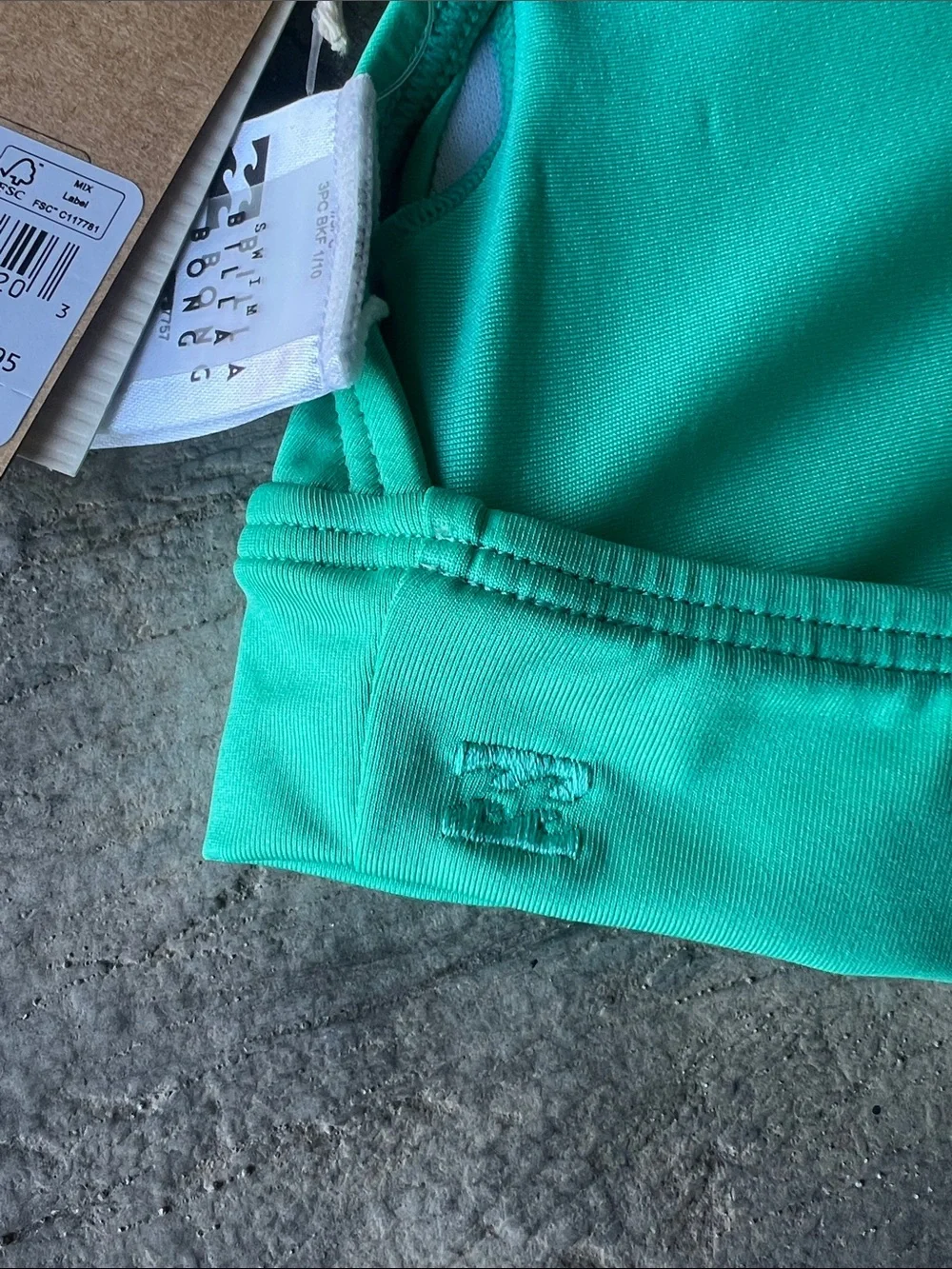 Billabong Teal Triangle Bralette XS/6. B46